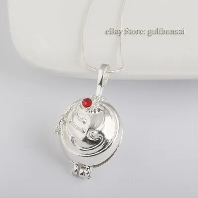 Vampire Diaries Elena Gilbert Vervain Pendant Necklace Silver Red Crystal Charms • $7.98