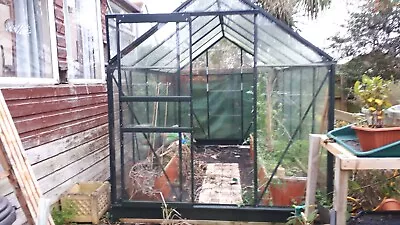 £12.50 • Buy Hall's Popular Greenhouses 6'3 X10'5  Powder Coated Green With Toughened Glass