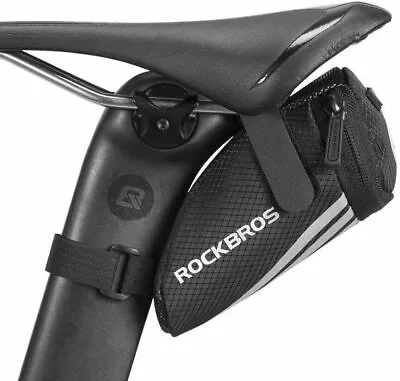 ROCKBROS Bike Saddle Bag Bicycle Seat Bag Under Seat Bike Tail Storage Pouch • $10.29