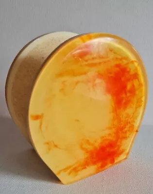 Vintage Resin Craft Napkin Holder. Marble Orange • $46