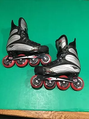 Mission Helium 500 Roller Hockey Inline Skates Sz 7E Hi-Lo Rail Labeda Wheels • $99.95