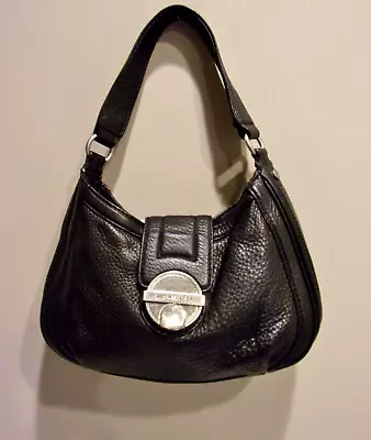 Vtg. Michael Kors  Westbury  Black Deep Grain Pebeled Leather Hobo Shoulder Bag • $36.99