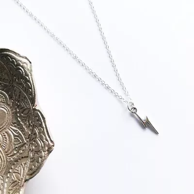 Sterling Silver Lightning Bolt Necklace • £4.50