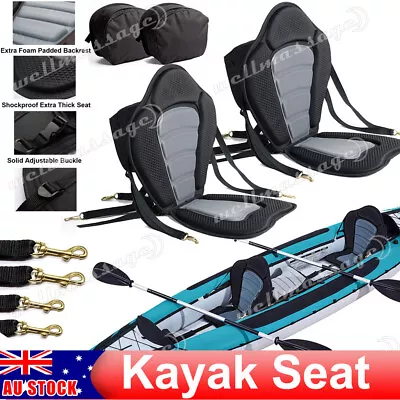 $42.99 • Buy Adjustable Padded Canoe Kayak Seat Backrest Sit On Top With Detachable Back Bag