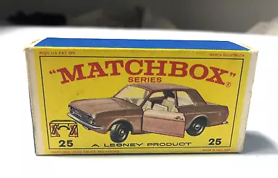 Matchbox No 25 Ford Cortina With Original Box Made In England By Lesney • $24.56