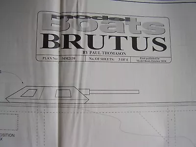 Original Model Boat Plan Brutus Global Combat Ship 2018  Free Uk Post • $12.62