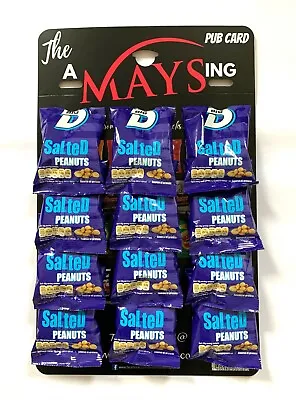 £9.97 • Buy Big D Nuts - 12 X 50g Packs Of Salted Peanuts On A 'AMaysing' Pub Snack Card
