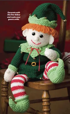 £4.49 • Buy Christmas Crochet Pattern - 22  Inch Tall CHRISTMAS ELF