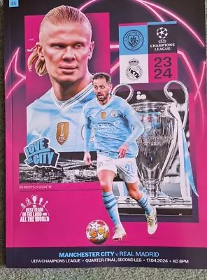 MANCHESTER CITY V REAL MADRID 17TH APRIL 2024. CHAMPIONS LEAGUE.  • £2.95