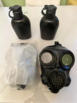 MIRA Safety CM-7M Military Police CBRN Gas Mask W Canteen  SIZE LARGE • $220.99