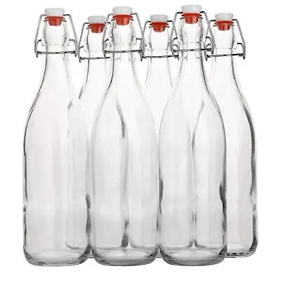 Flip Top Glass Bottle 1 Liter / 33 Fl. Oz. Pack Of 6 “ Swing Top Brewing Bot • $45.12