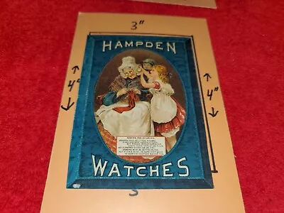 Victorian  Trade Card From Hampden Watches  / Charles W Skinner Montpelier Vt • $14.99