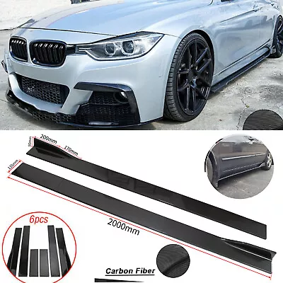 Side Skirt Extension Lip Body Kits Carbon Fiber Painted For F30 E92 E90 E36 E30 • $69.99