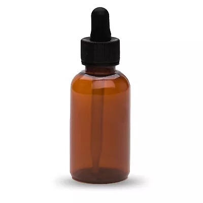 2 Oz - 60 Ml - Amber Plastic Bottle With Droppers - Pack Of 50 • $39.99