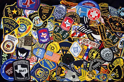 50 Pack NEW Vintage Police Security Sheriff EMT Fire Military Americana Patches • $33.64