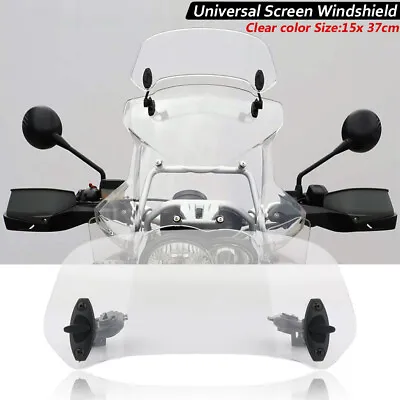 Clip On Motorcycle Windshield Extension Spoiler Wind Screen Deflector Universal • $24.50