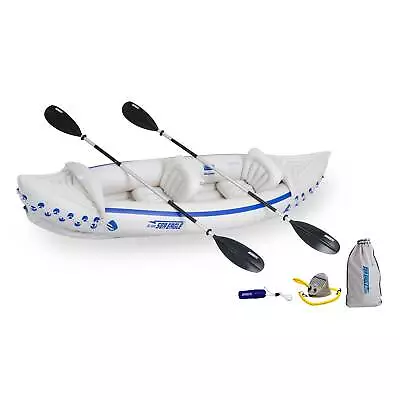 Sea Eagle 330 Deluxe 2 Person Inflatable Sport Kayak Canoe Boat W/ Pump & Oars • $242.99