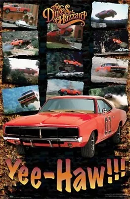 The Dukes Of Hazzard Poster -amazing Car Action Shots  - Print Image Photo -vw0 • $15.68