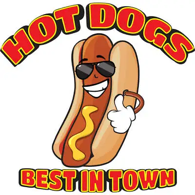 HOT DOGS ALL BEEF Concession Decal Sign Cart Trailer Stand Sticker Equipment • $11.99