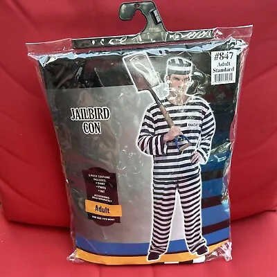 JAILBIRD Con-man PRISONER Halloween Costume ADULT (One Size Fits Most) • $19.99