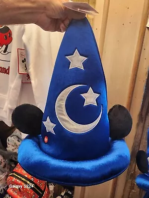 NWT DISNEY Mickey Mouse Sorcerer Hat  Ears  Wizard Fantasia Moon Stars Lights Up • $44.90