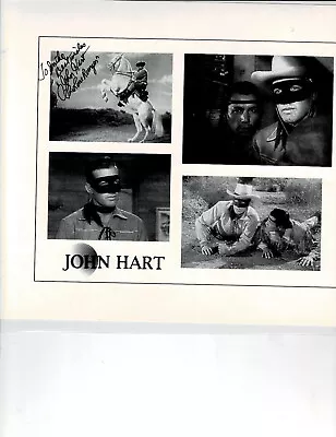 £24.53 • Buy John Hart Promo Photo - Autographed - Personalized The Lone Ranger And Tonto