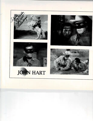 £24.53 • Buy John Hart Promo Photo - Autographed - Personalized The Lone Ranger And Tonto