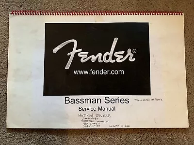 Fender Bassman/ Hot Rod Deville Service Manuals • $100