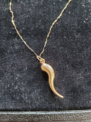 £60 • Buy Gold Horn Of Plenty On Fine Gold Chain Marked 375