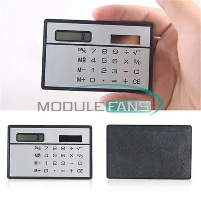 £1.96 • Buy 2PCS 8 Digits Ultra Thin Mini Slim Credit Card Solar Power Pocket Calculator New