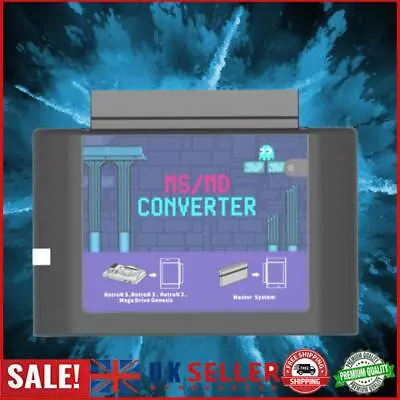 MS To MD Game Video Cassette MS/MD Converter Fun For Master System For Megedrive • £10.69