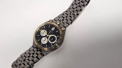 Vintage Citizen Titanium Bull Head Quartz Chrono Watch 0510 Made In Japan • $99