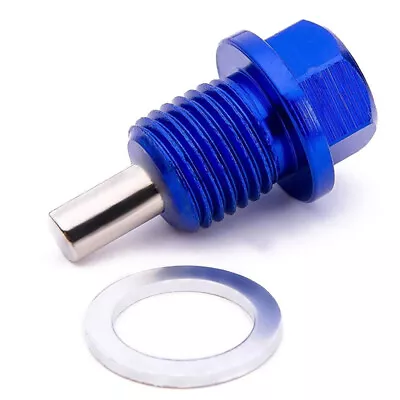 Anodized Engine Magnetic Oil Pan Drain Plug Bolt Kit Washer M14 X 1.5MM Screw • $6