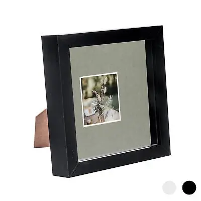 £7.99 • Buy 3D Box Photo Frame Acrylic Picture Display 6 X 6  With 2 X 2  Mount Black/Grey