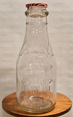 Quart Milk Bottle NJ New Jersey North Dairyland Newton NJ Damaged Lip Chip • $20