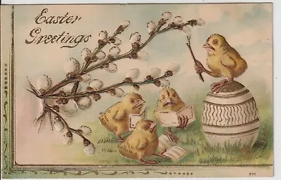 Vintage Easter Postcard -  Baby Chick Easter Chior - Circa 1907 • $5.95