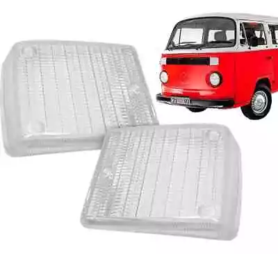 Turn Signal Lens Clear Front Left Vw Bus Transporter 1973-1979 T2 Type 2 Pair • $24