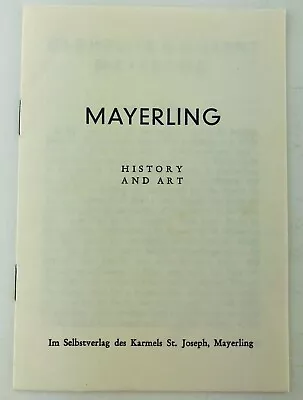 Vintage Mayerling History And Art Booklet Brochure Austria English • $5.99