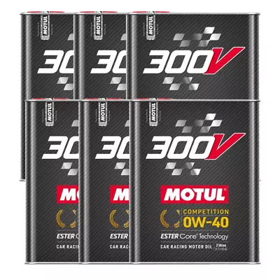 Motul 300V Competition 0W40 100% Synthetic Engine Racing Oil 110857 2L 6 Pack • $184.84