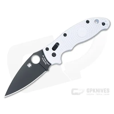 Spyderco GP Knives Exclusive Manix 2 LW - White FRCP - Black DLC Rex 45 • $250