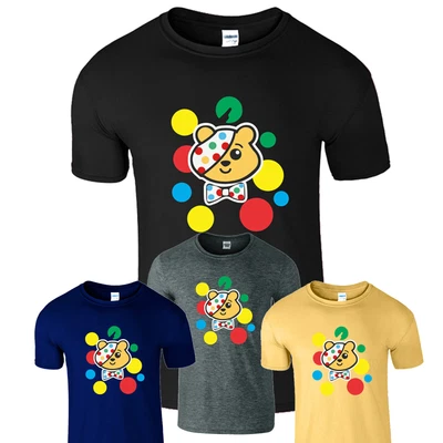£11.99 • Buy Children In Need 2022 Pudsey Spotty Bear Mens T-shirt  Dotted School Tee Top