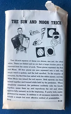 Vintage Magic Trick  The Sun & Moon Trick Fu Tong Torn & Restored Papers • $9.95