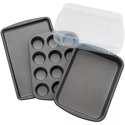 Wilton Nonstick Cookie Sheet Muffin Pans Oblong Pans And Cover Bakeware Sets • $22.78
