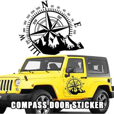 Motorhome Camper Van Caravan / Stickers / Decal / Graphic / Compass & Mountains • £10.44