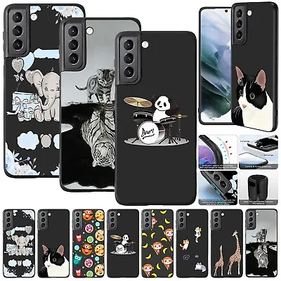 Animal Printed Silicone Phone Case Cover For Samsung Galaxy A14 A53 A24 A05s A13 • £5.15