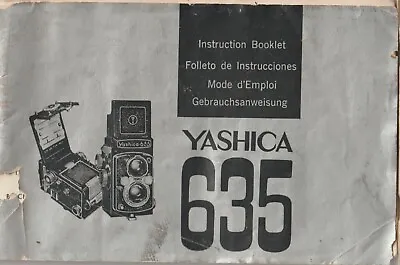 Vintage Yashica 635 Camera Manual Instructions Booklet Guide - FREE POST • $49