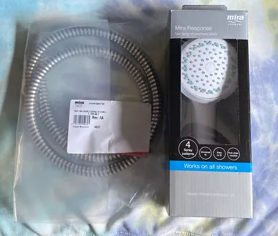 Mira Response ECO 4-Spray Head White + Mira Response Hose 1:5m - BOXED & SEALED • £39.95