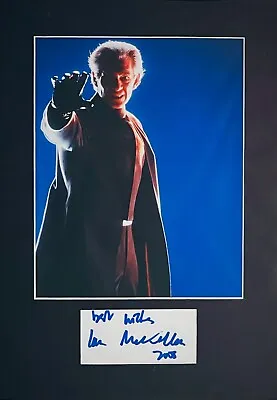Ian McKellen HAND SIGNED White Card & X-MEN Magneto Photograph Mount *In Person* • £89.99