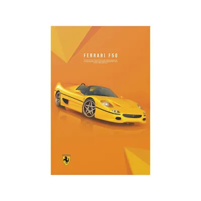 Ferrari F50 Wall Poster 24x36 F50 Rwb Decor Mclaren F1supercar Koenigsegg 599 • $26