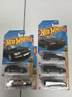 Hot Wheels 1/64 Diecast HW Wagons Black Volvo 850 Estate B2 Nissan Drift Audi • $9